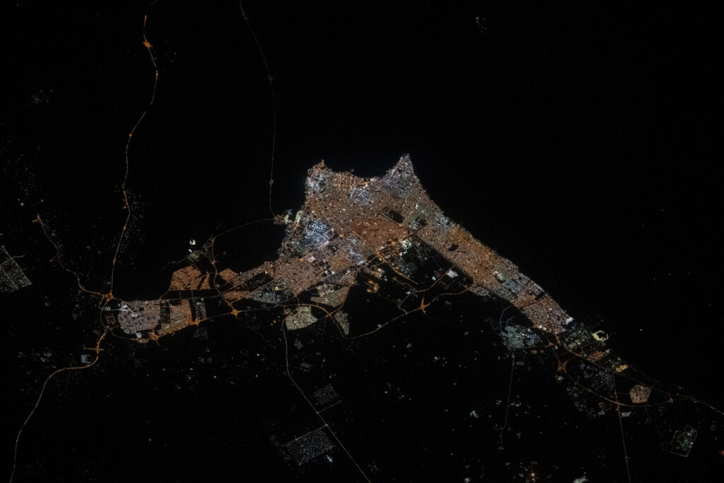 Orbital View of Kuwait City